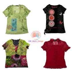 Y2K Printed Blouse (156)