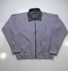 Upcycled Polo Harrington Jacket – Y2K Streetwear &..
