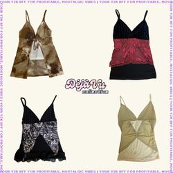 Y2K Upcycled Cami Tops