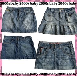 Popstar denim mini skirts-310
