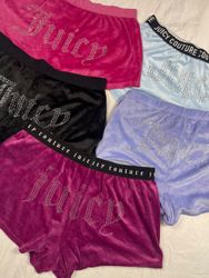 Juicy Couture Velour and Heart Print Lounge Shorts..