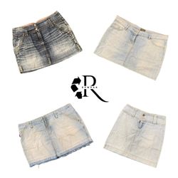 Y2K Denim Mini Skirts RW-2603