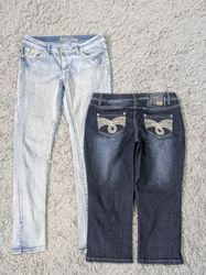 ***Y2K Skinny & Capri Jeans – Retro 2000s Style