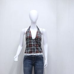 CR2084 Upcycled Cotton Halter Top