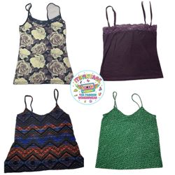 Printed Lace Trim Cami Tops Y2K Edit | VR-428