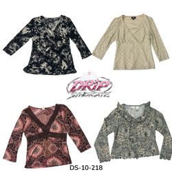 Women's Printed and Ruffled Blouses (DS-10-218)