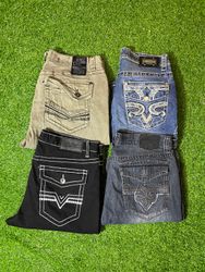Y2K Herren bestickte Jeans
