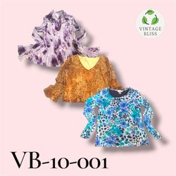 Y2K Printed Poly Blouse Long Sleeve Wholesale Bund..