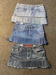 Upcycled Denim Mini Skirts — 0044
