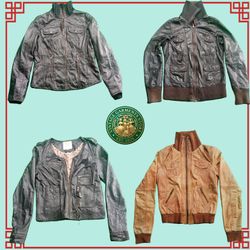 Euro Original Leather Jacket | Y2K Grunge Biker Ou..