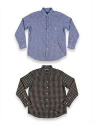 (FV-2301) Chaps Button Up Strip Line Shirts
