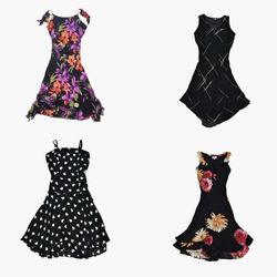 Y2K Midnight Bloom Floral Dresses