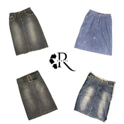 Y2K Einzigartige Denim-Midiröcke RW-2680