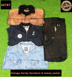 Vintage Harley Davidson & tommy hilfiger jacket ak..