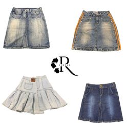 Y2K Unique Denim Midi Skirts RW-2624