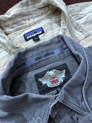 Chemises à boutons pour hommes Patagonia et Harley..