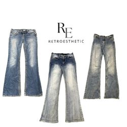 Y2K Paris Hilton Era Girl Denim Jeans RE-3542