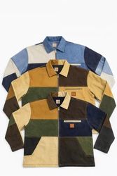 CR1169 Upcycled Heritage Patchwork Zip Jacket
