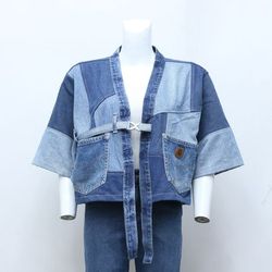 CR2166 Upcycled Carhartt Denim Patch Jackets