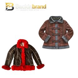 Y2k faux fur suede trim jacket