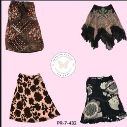 Y2K Vintage Printed Polyester Skirt – Women’s Tren..