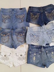 OSS011 UPCYCELED Y2K SHORTS 3 INCHES