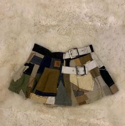 Upcycled Carhartt Patchwork Mini Skirt