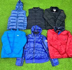 mix brand puffer jackets