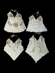 Upcycle Embellished cami Tops TR677