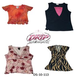 Trendy Y2K Poly Blouse For Iconic Retro Looks (DS-..