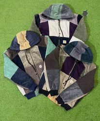 Upcycled Carhartt corduroy Hoodie jacket