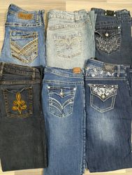 HD1575 Ladies Y2K Embellished Flared Jeans