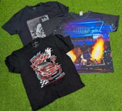 8481-T-shirt stile vintage a maniche corte a metà