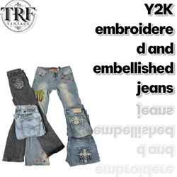 Embellished and embroidered jeans # 191