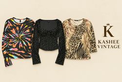 Women's Printed and Ruffle Long Sleeve top