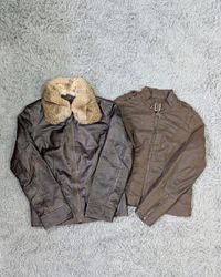 ***Y2K Leather Zip-Up Jackets – Retro Edgy 2000s S..
