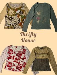Y2K Nostalgic Flower Girl Top Bundle(TH/698)