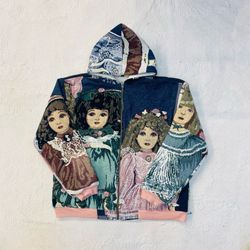 Upcycled Tapestry Jacket With Hoodies