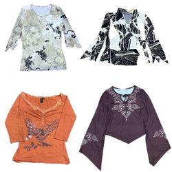 Y2K Earthy/ Grunge Tone Tops Mix