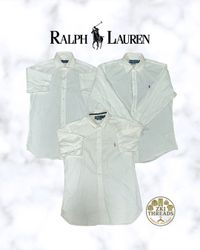 Ralph Lauren White Button Down Shirts (ZKI-140)