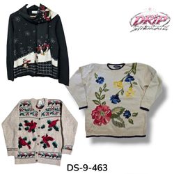 Pull en laine amusant avec un style graphique conf..