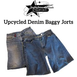 Upcycled Denim Baggy Jorts