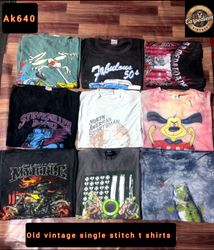 vintage single stitch t shirt 80s and 90s ak640
