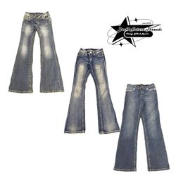Y2k Paris Hilton Era Girl Denim Jeans B2F-088
