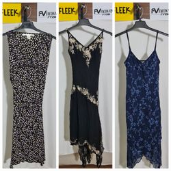 Women's Vintage Style Patterned Midi Dresses