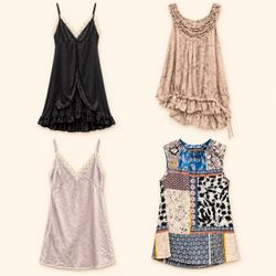 Whimsical Vintage Tops And Slip Dress