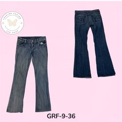 Y2K Flared Jeans | Vintage 2000s Women’s Flare Den..
