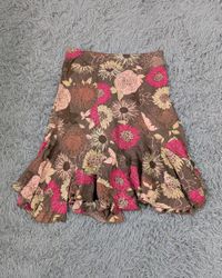 CN**1012**Y2K Cotton Skirt Romantic Floral Cottage..