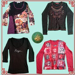 Trendy Y2K Ladies Blouse Tops Lot Vintage Aestheti..