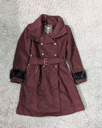 **Y2K Wool Long Trench Coat – Women’s Outerwear
